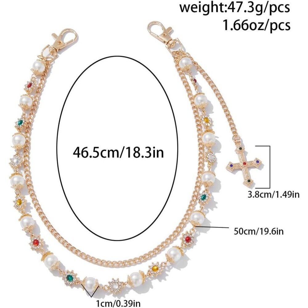 Fashionable Gold Layered Jean Pocket Chain for Men & Women - Lightweight - Picture 6 of 6
